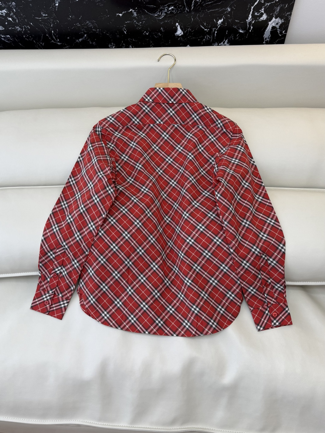 BM005#新款衬衫‼️B家 细格子 对格菱形格 长袖衬衫 三色 SML