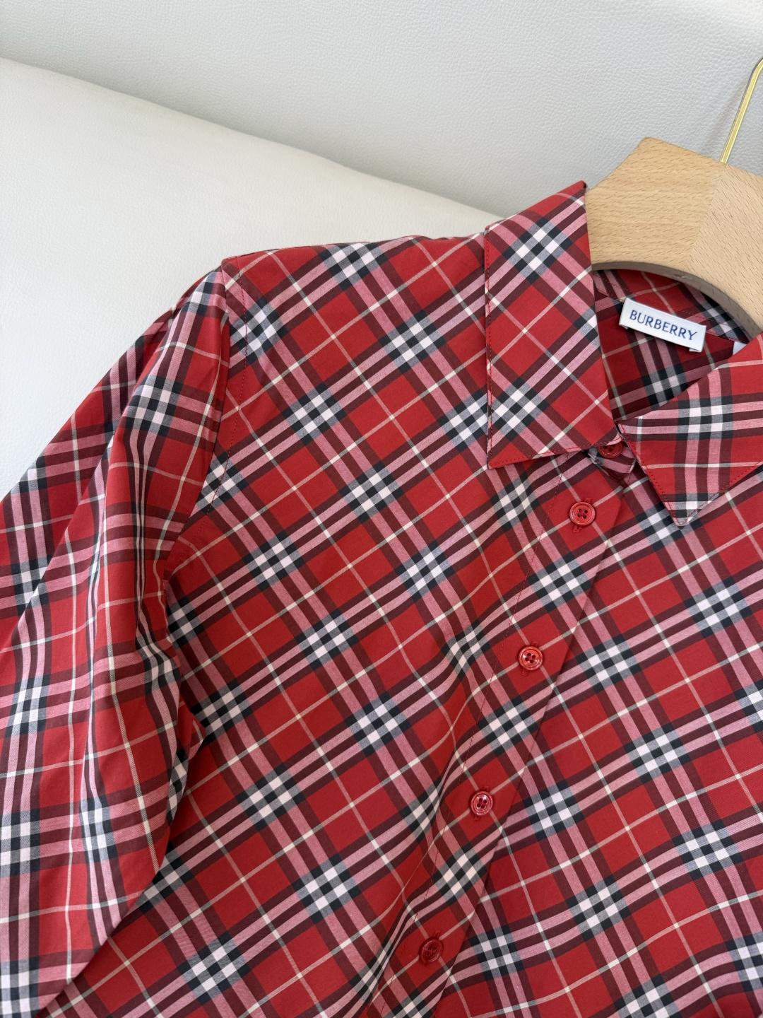 BM005#新款衬衫‼️B家 细格子 对格菱形格 长袖衬衫 三色 SML