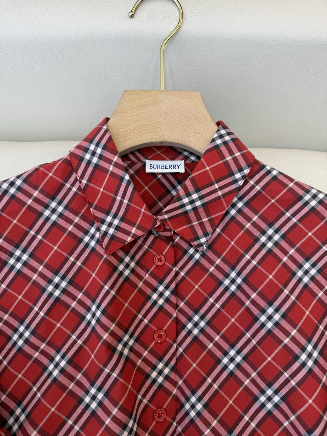 BM005#新款衬衫‼️B家 细格子 对格菱形格 长袖衬衫 三色 SML