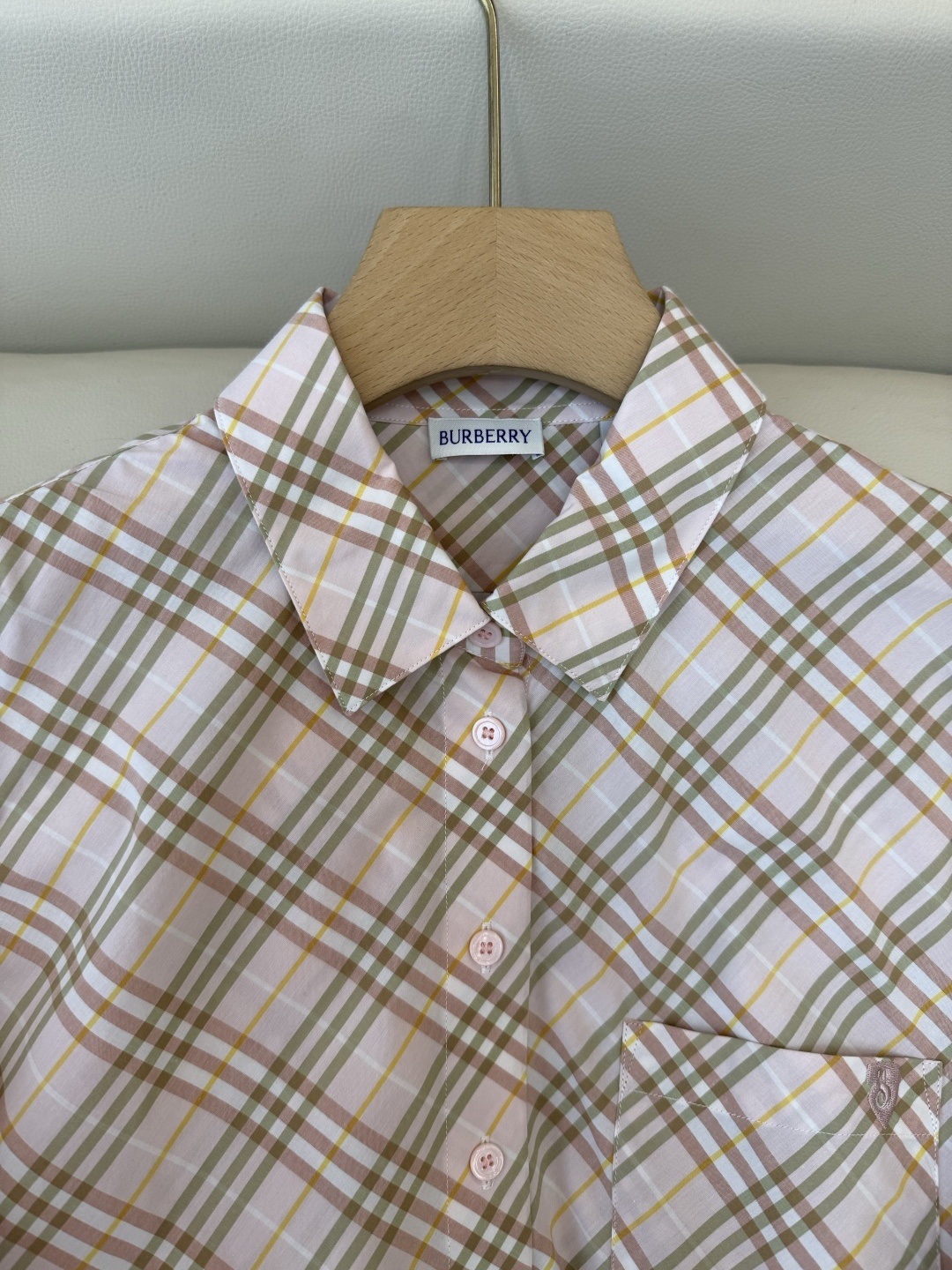 BM005#新款衬衫‼️B家 细格子 对格菱形格 长袖衬衫 三色 SML