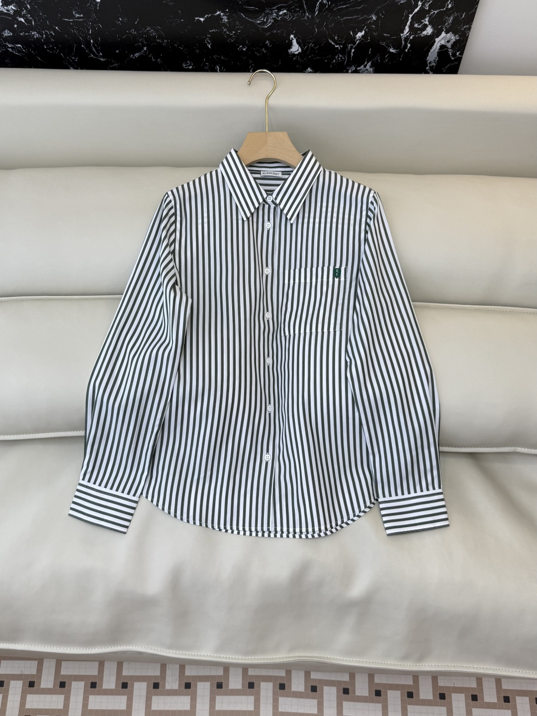BM007#新款衬衫‼️B家 条纹 绣花小logo 长袖衬衫 36/38/40/42