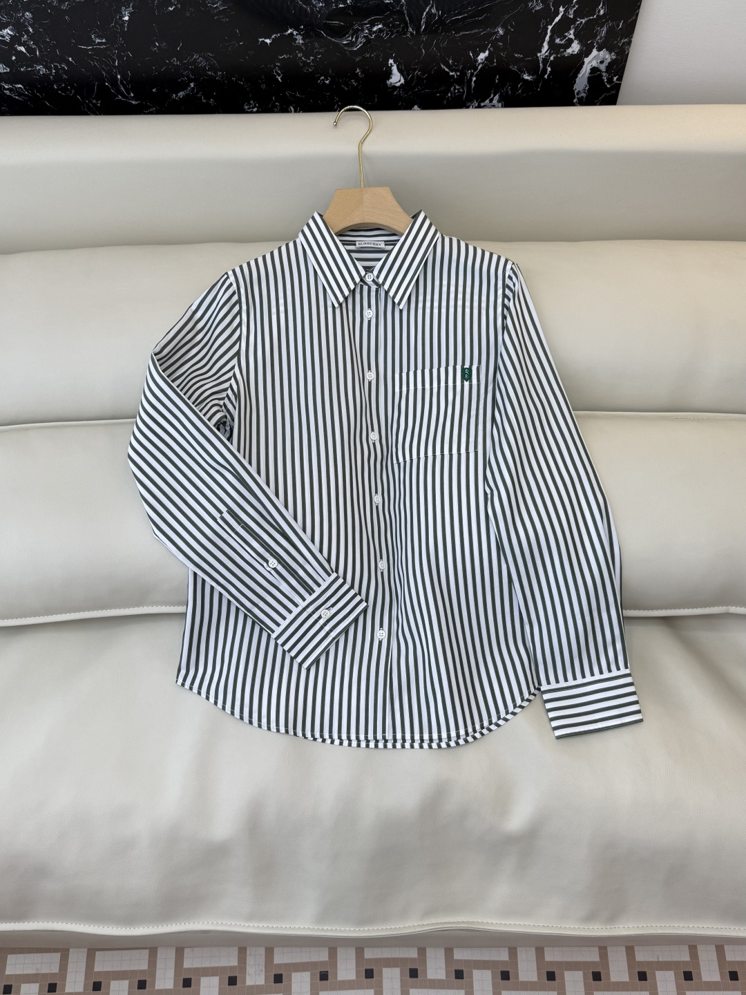 BM007#新款衬衫‼️B家 条纹 绣花小logo 长袖衬衫 36/38/40/42