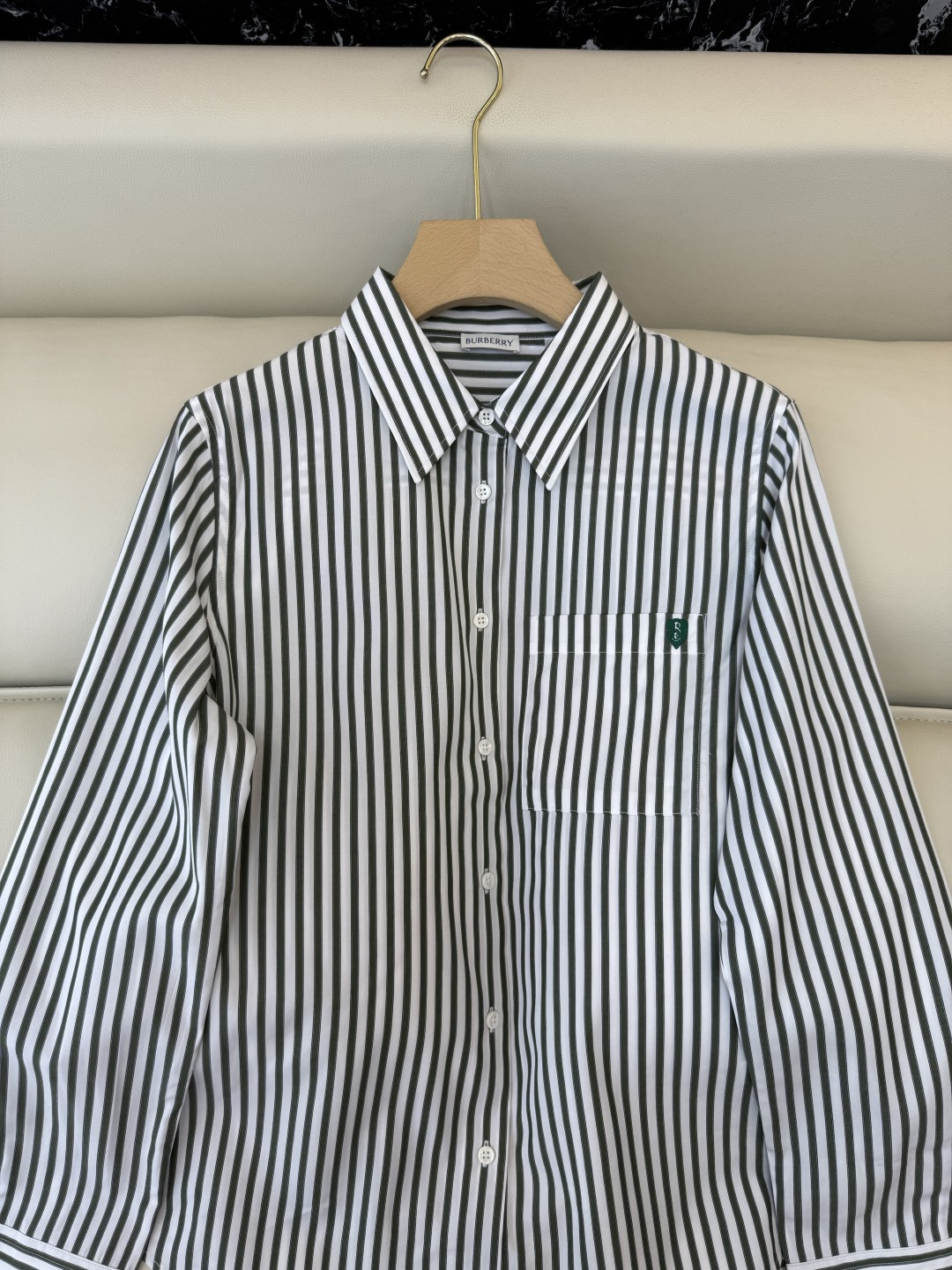 BM007#新款衬衫‼️B家 条纹 绣花小logo 长袖衬衫 36/38/40/42