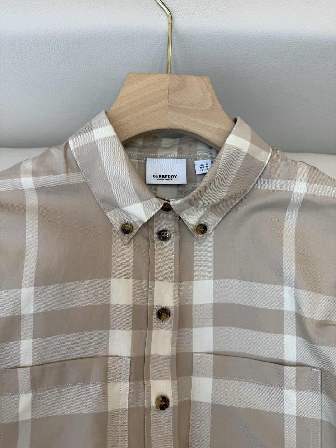 BM006#新款衬衫‼️B家 大格纹 对格长袖衬衫 UK6/8/10