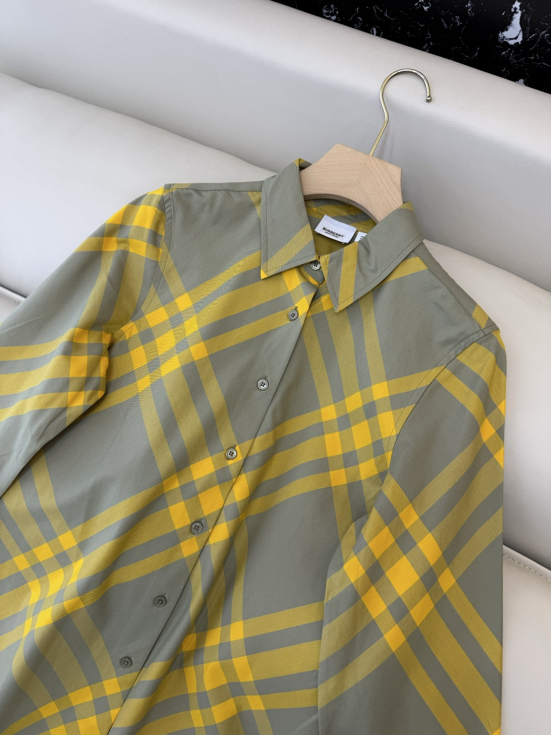 BM008#新款衬衫‼️B家 菱形格 大格纹 对格长袖衬衫 UK6/8/10