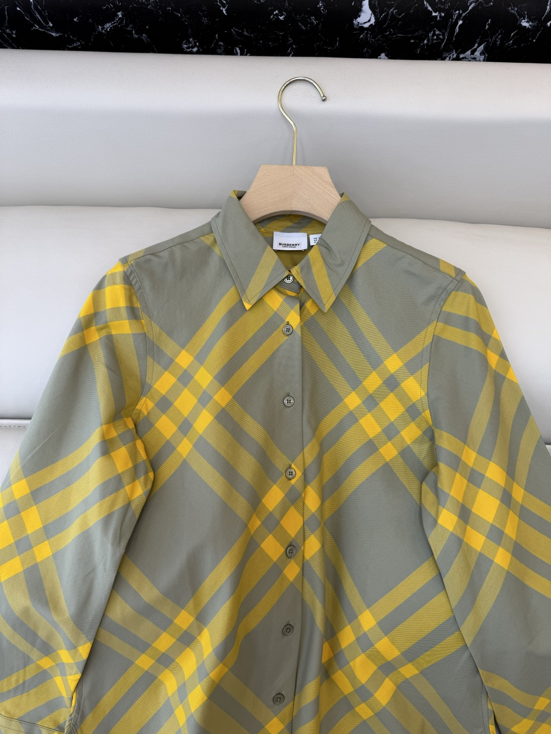 BM008#新款衬衫‼️B家 菱形格 大格纹 对格长袖衬衫 UK6/8/10