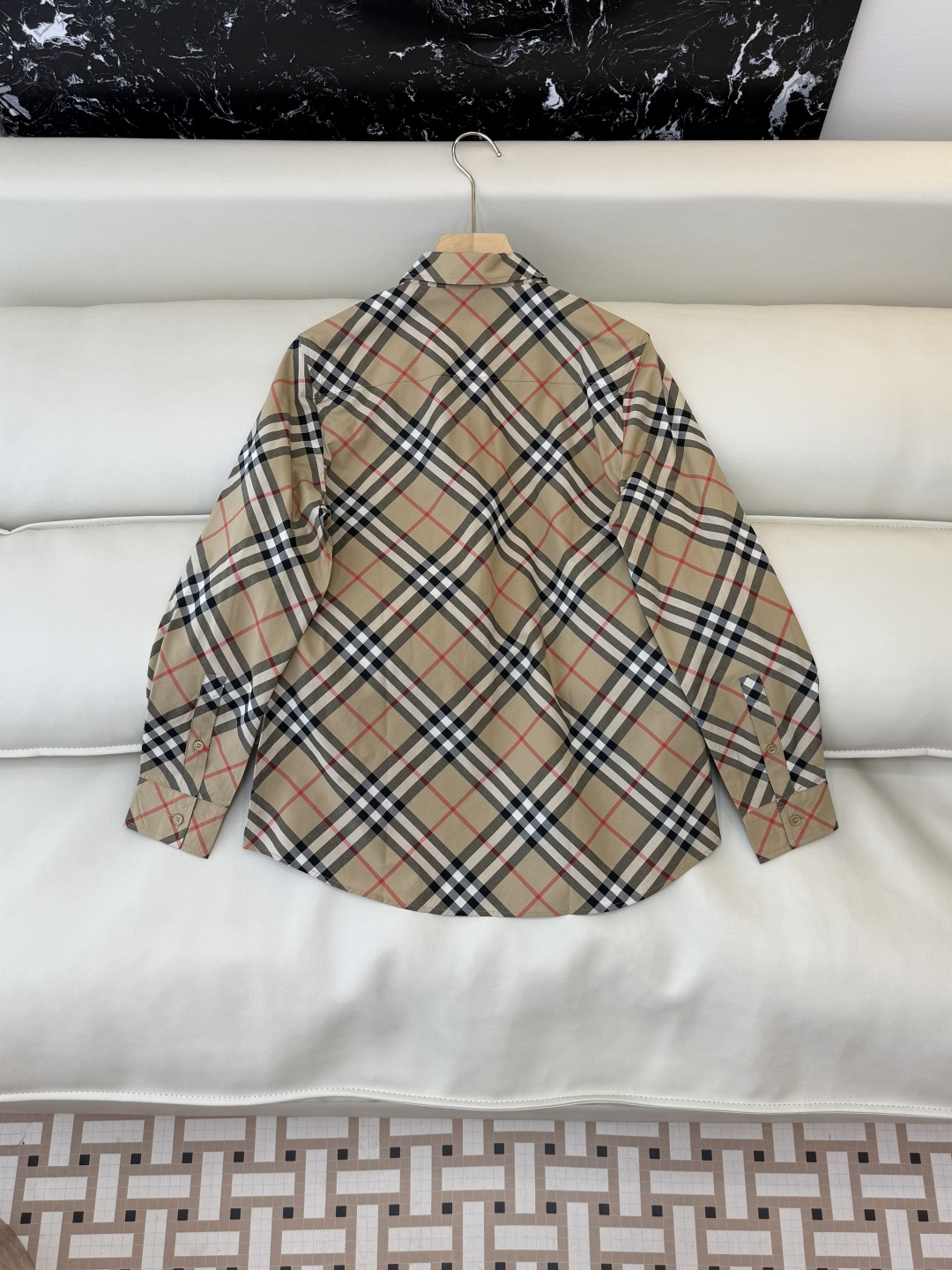 BM009#新款衬衫‼️B家 菱形格 大格纹 对格长袖衬衫 UK6/8/10