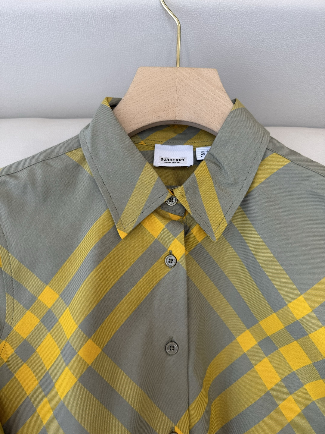 BM008#新款衬衫‼️B家 菱形格 大格纹 对格长袖衬衫 UK6/8/10