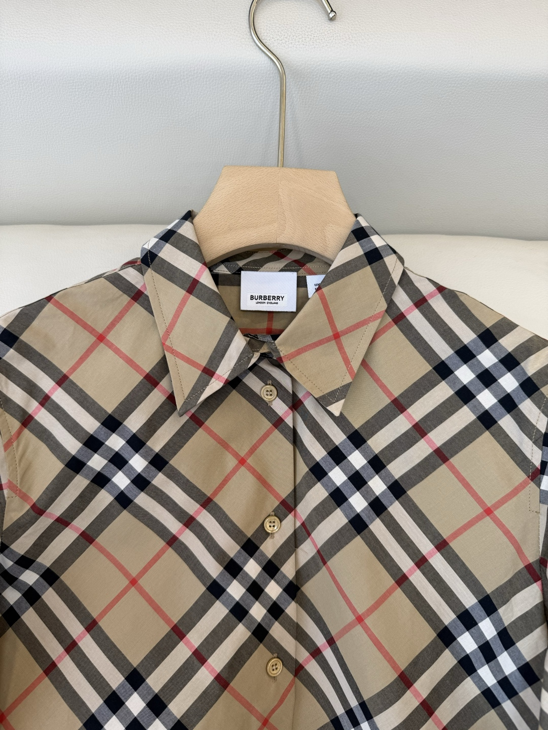 BM009#新款衬衫‼️B家 菱形格 大格纹 对格长袖衬衫 UK6/8/10