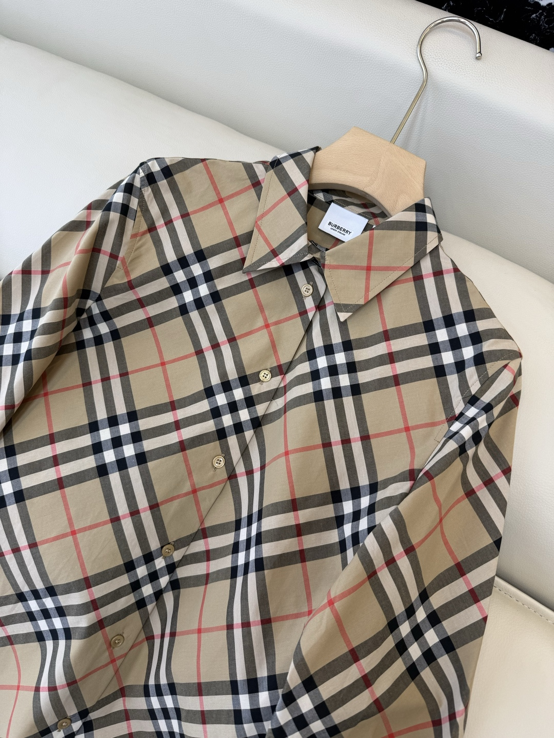 BM009#新款衬衫‼️B家 菱形格 大格纹 对格长袖衬衫 UK6/8/10