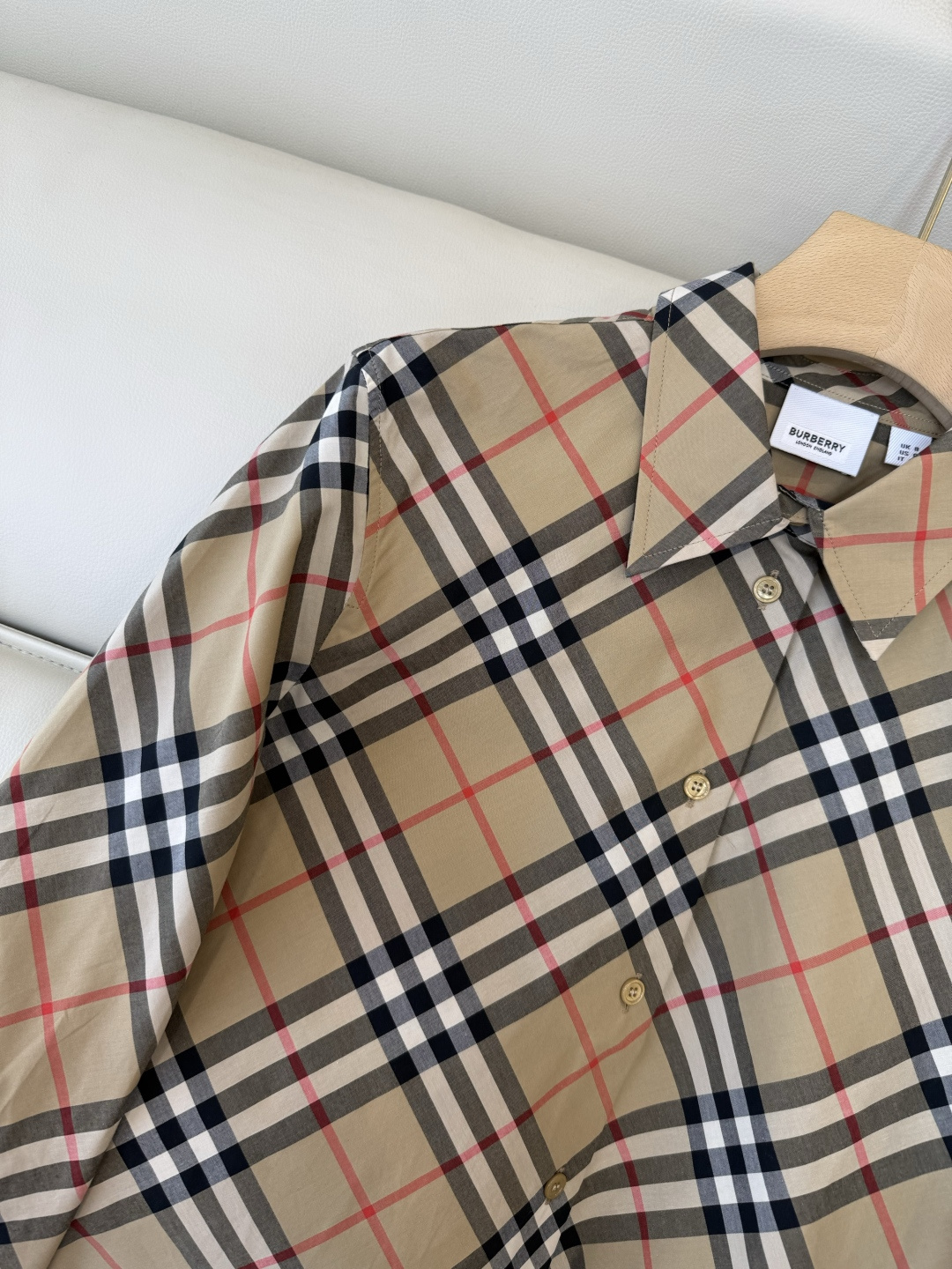 BM009#新款衬衫‼️B家 菱形格 大格纹 对格长袖衬衫 UK6/8/10