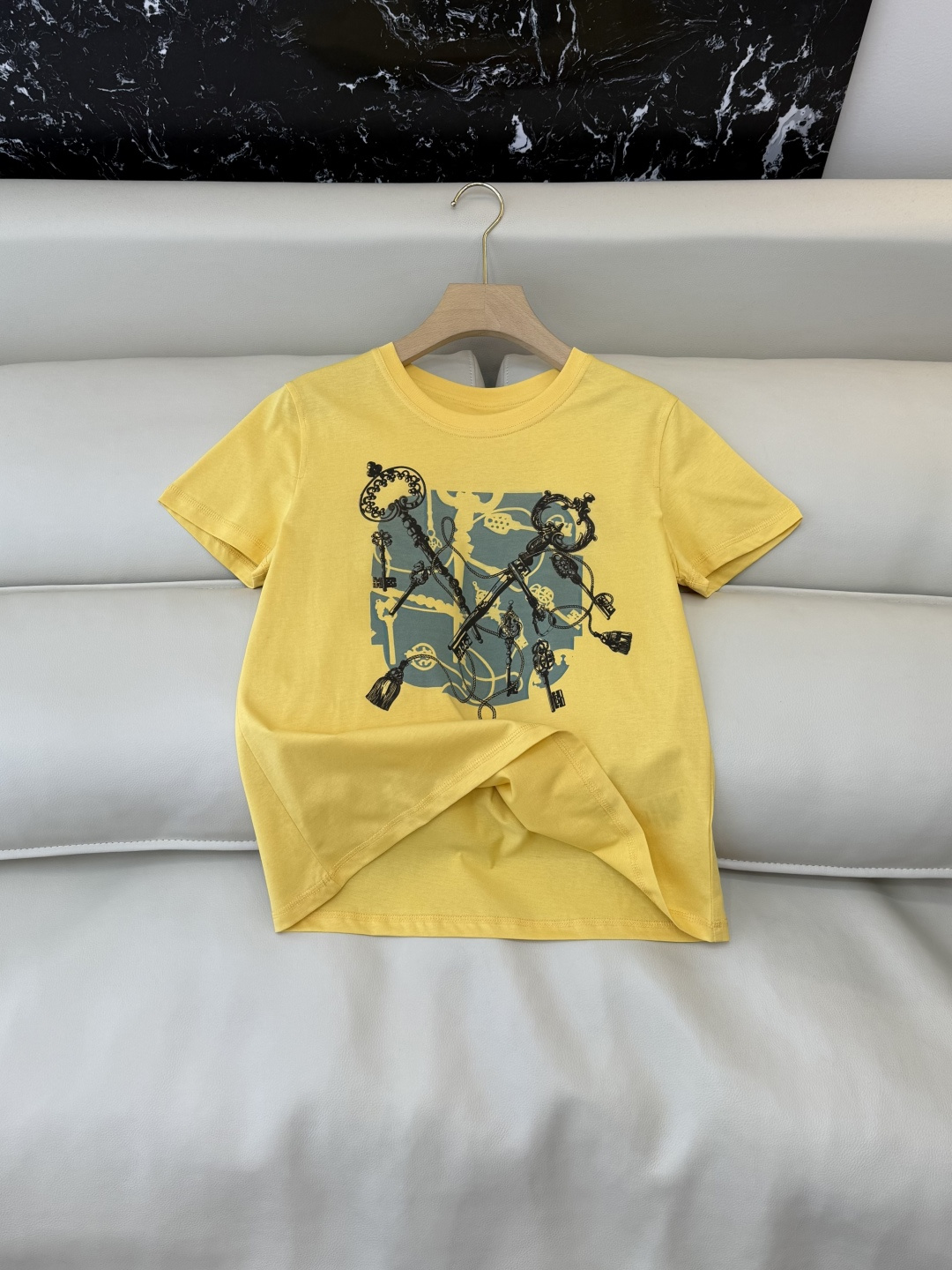 QG0161#新款T恤⚠️‼️H家 独家版 ‼️爱马仕 顶级版 印花 短袖T恤 四色36/38/40