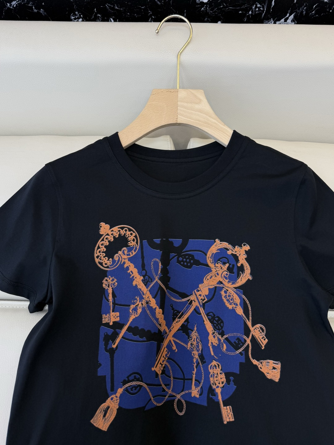 QG0161#新款T恤⚠️‼️H家 独家版 ‼️爱马仕 顶级版 印花 短袖T恤 四色36/38/40