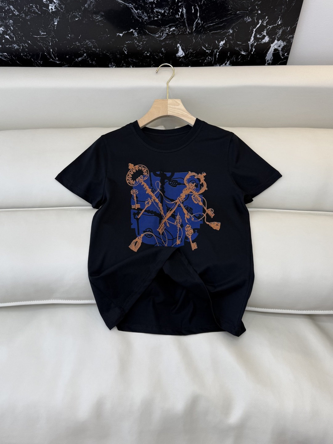 QG0161#新款T恤⚠️‼️H家 独家版 ‼️爱马仕 顶级版 印花 短袖T恤 四色36/38/40