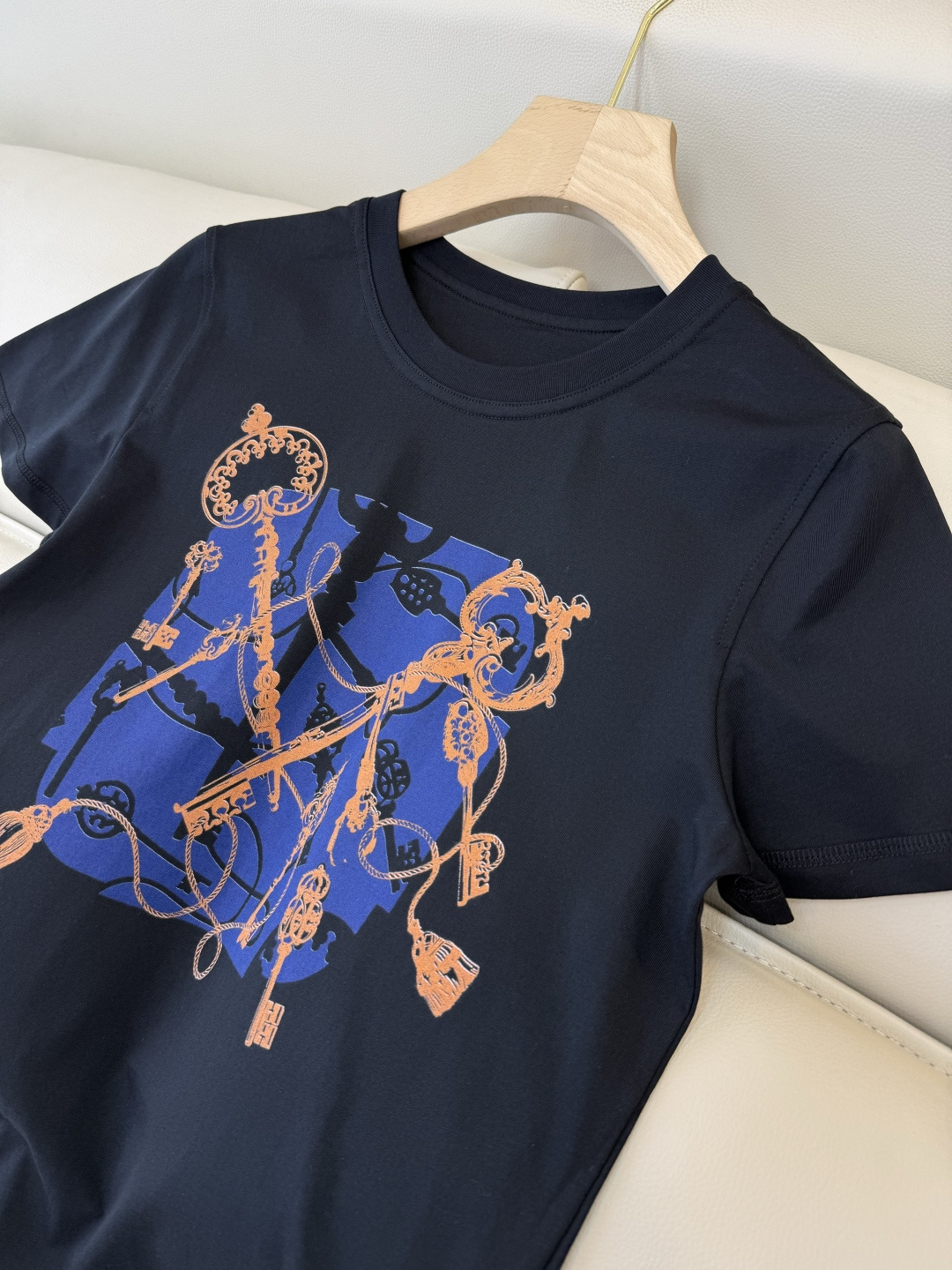 QG0161#新款T恤⚠️‼️H家 独家版 ‼️爱马仕 顶级版 印花 短袖T恤 四色36/38/40