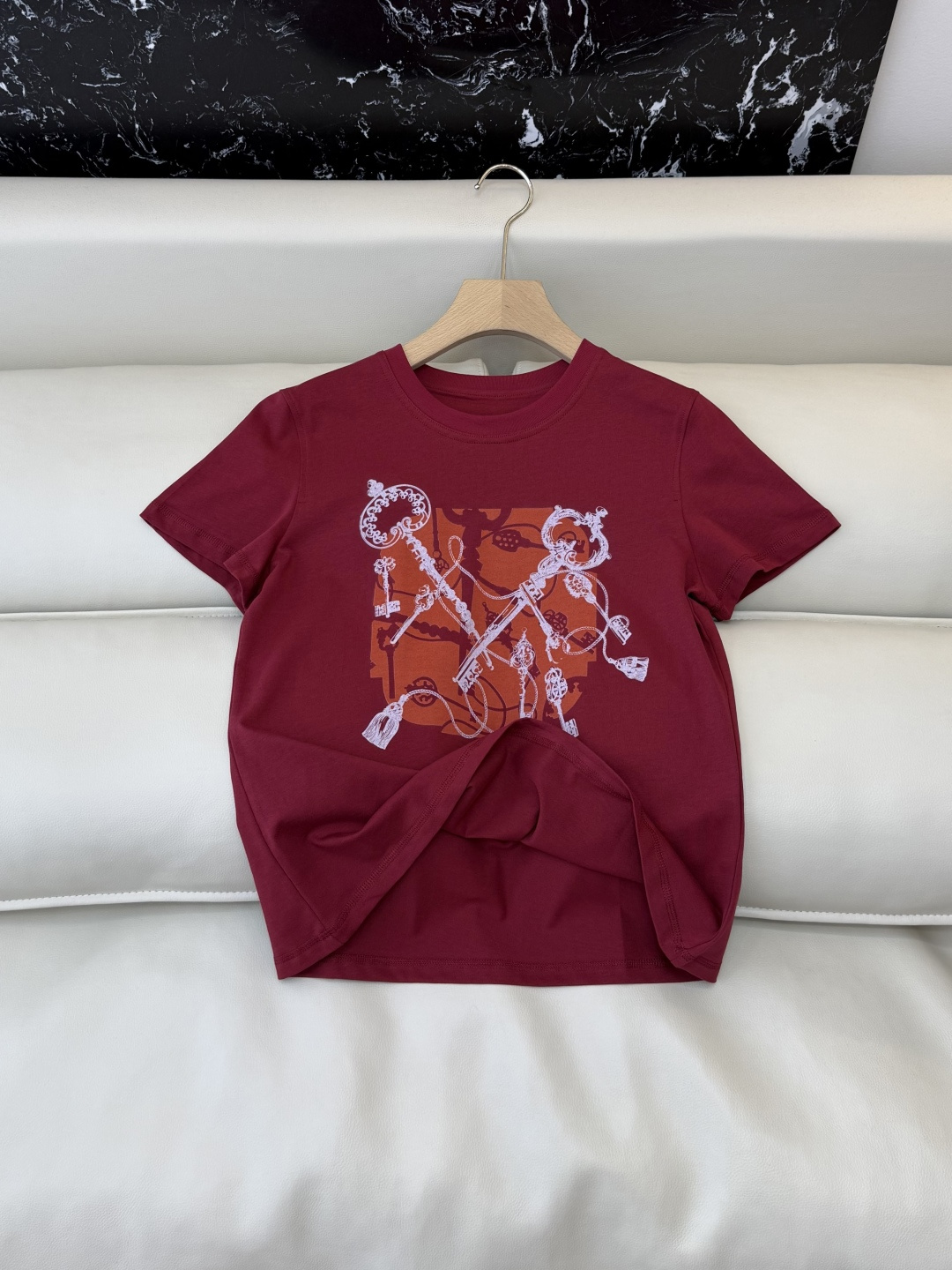 QG0161#新款T恤⚠️‼️H家 独家版 ‼️爱马仕 顶级版 印花 短袖T恤 四色36/38/40