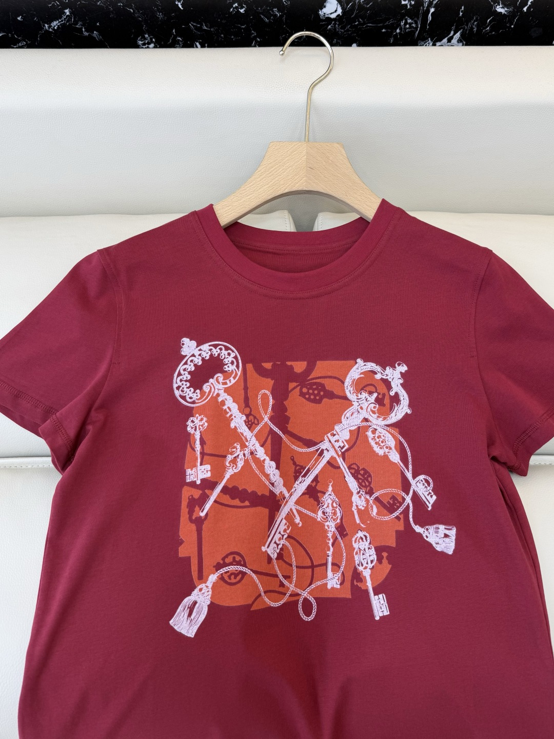 QG0161#新款T恤⚠️‼️H家 独家版 ‼️爱马仕 顶级版 印花 短袖T恤 四色36/38/40