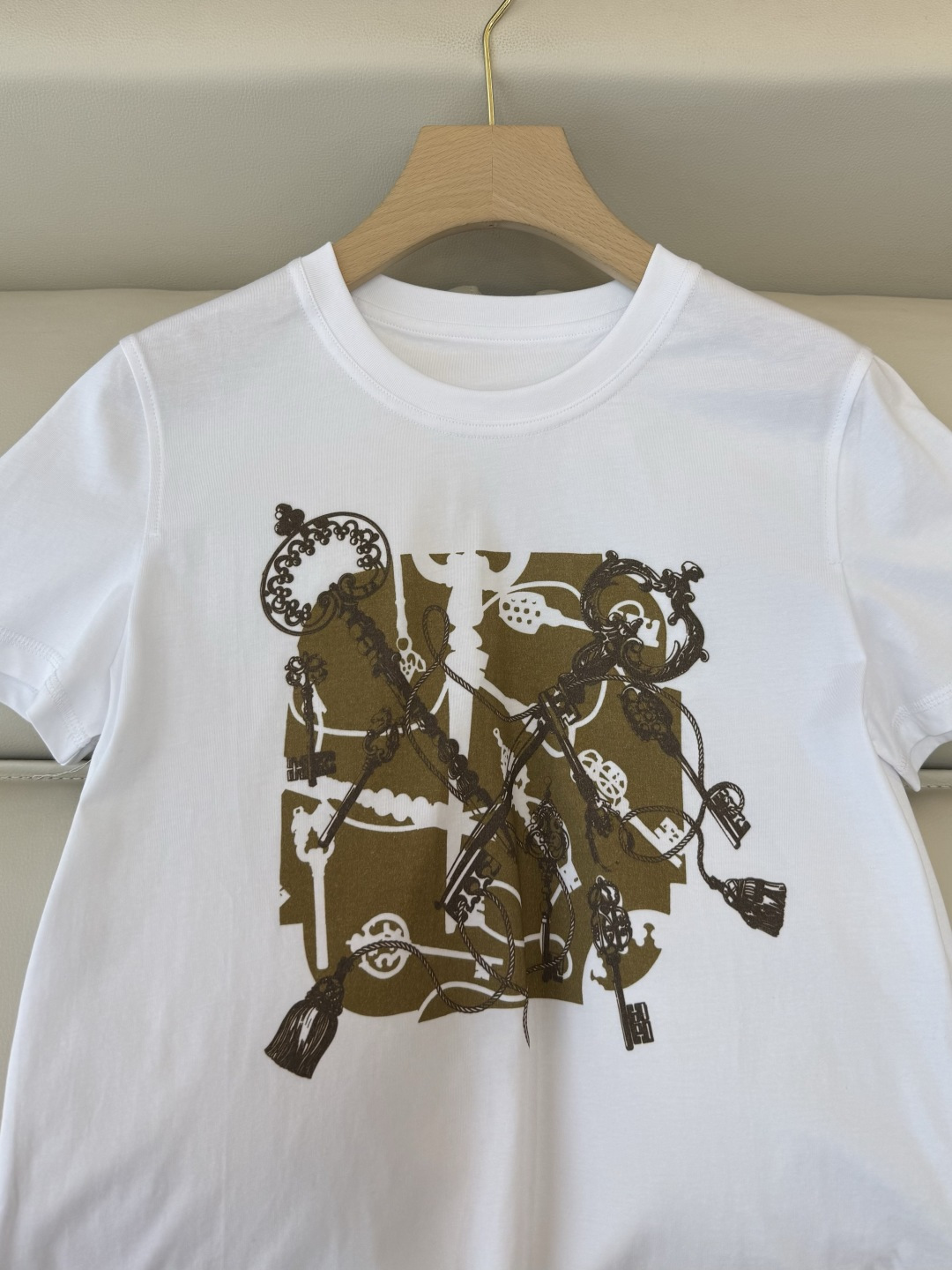 QG0161#新款T恤⚠️‼️H家 独家版 ‼️爱马仕 顶级版 印花 短袖T恤 四色36/38/40