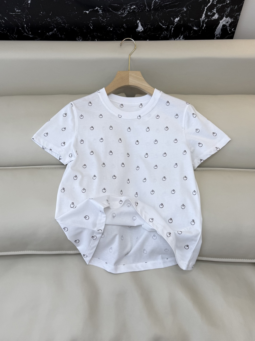 QG0160#新款T恤⚠️‼️H家 独家版 ‼️爱马仕 顶级版 印花 短袖T恤 白色 黑色 36/38/