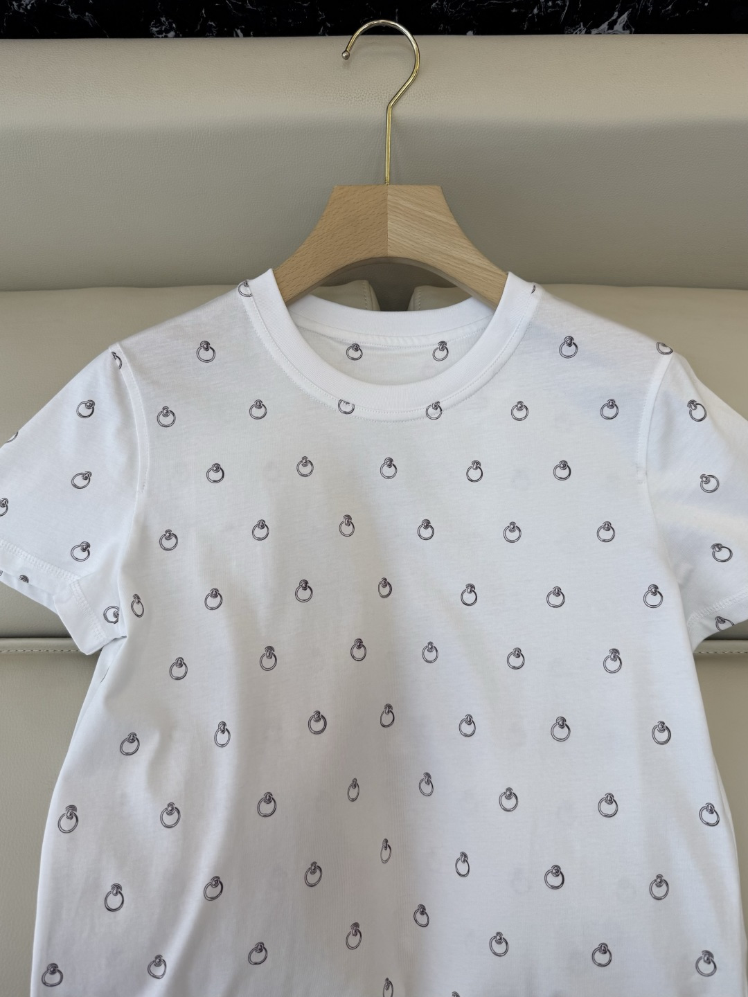 QG0160#新款T恤⚠️‼️H家 独家版 ‼️爱马仕 顶级版 印花 短袖T恤 白色 黑色 36/38/