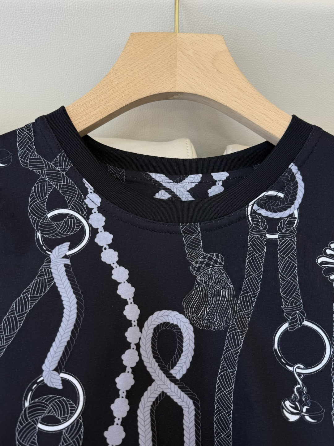 QG0159#新款T恤⚠️‼️H家 独家版 ‼️爱马仕 顶级版 印花 短袖T恤 黑色 36/38/40