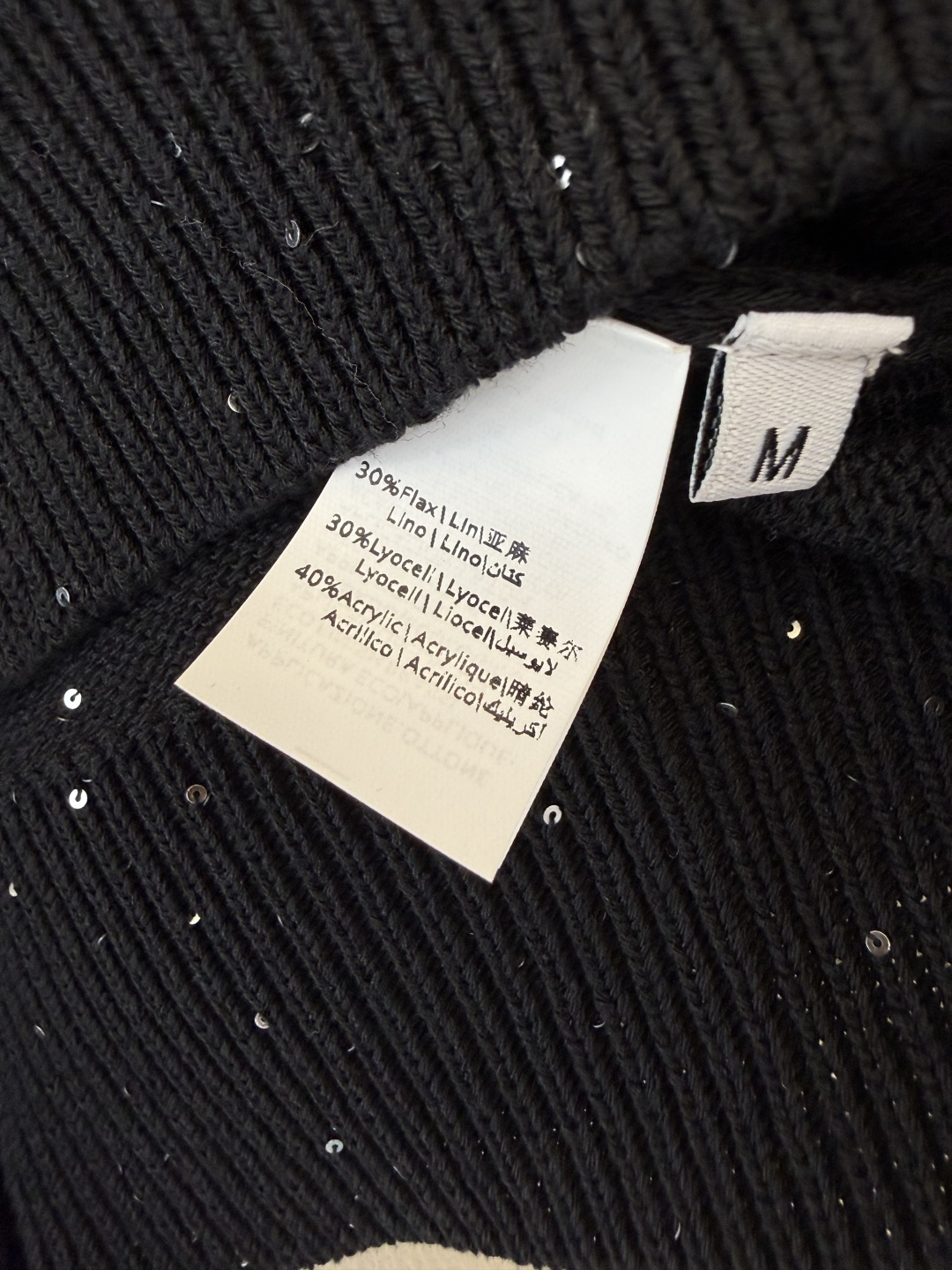 LZM26006#新款针织‼️BC 珠片纱 短袖针织上衣 三色 SML