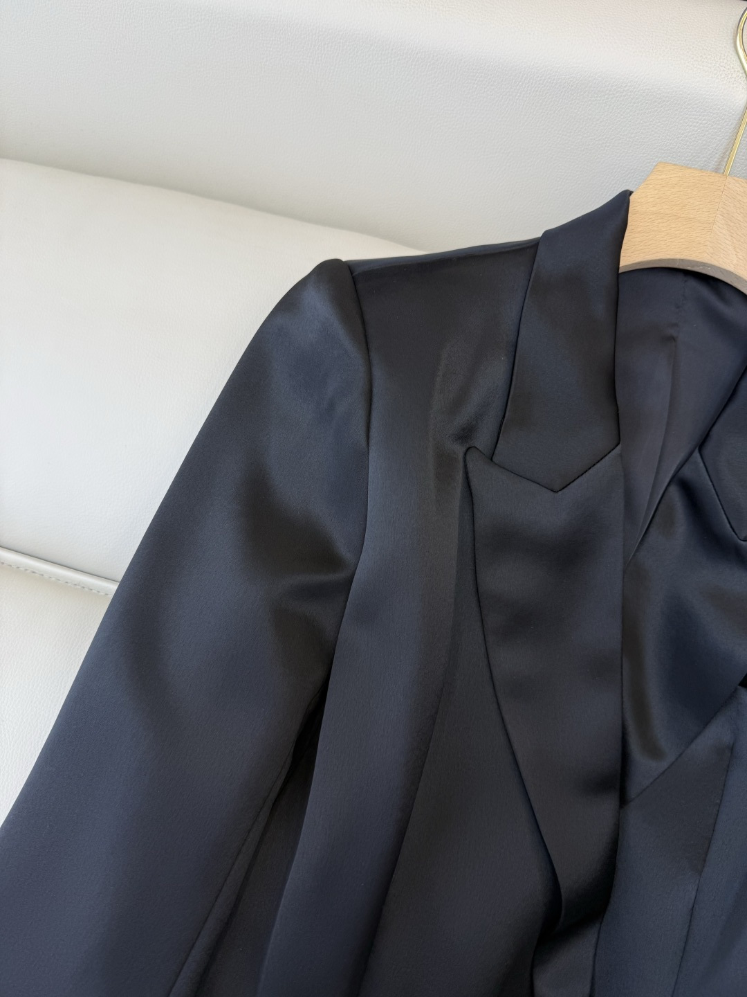 HXZ080#新款外套💕YSL 醋酸面料两粒扣 西装外套 白色 黑色 SMLXL