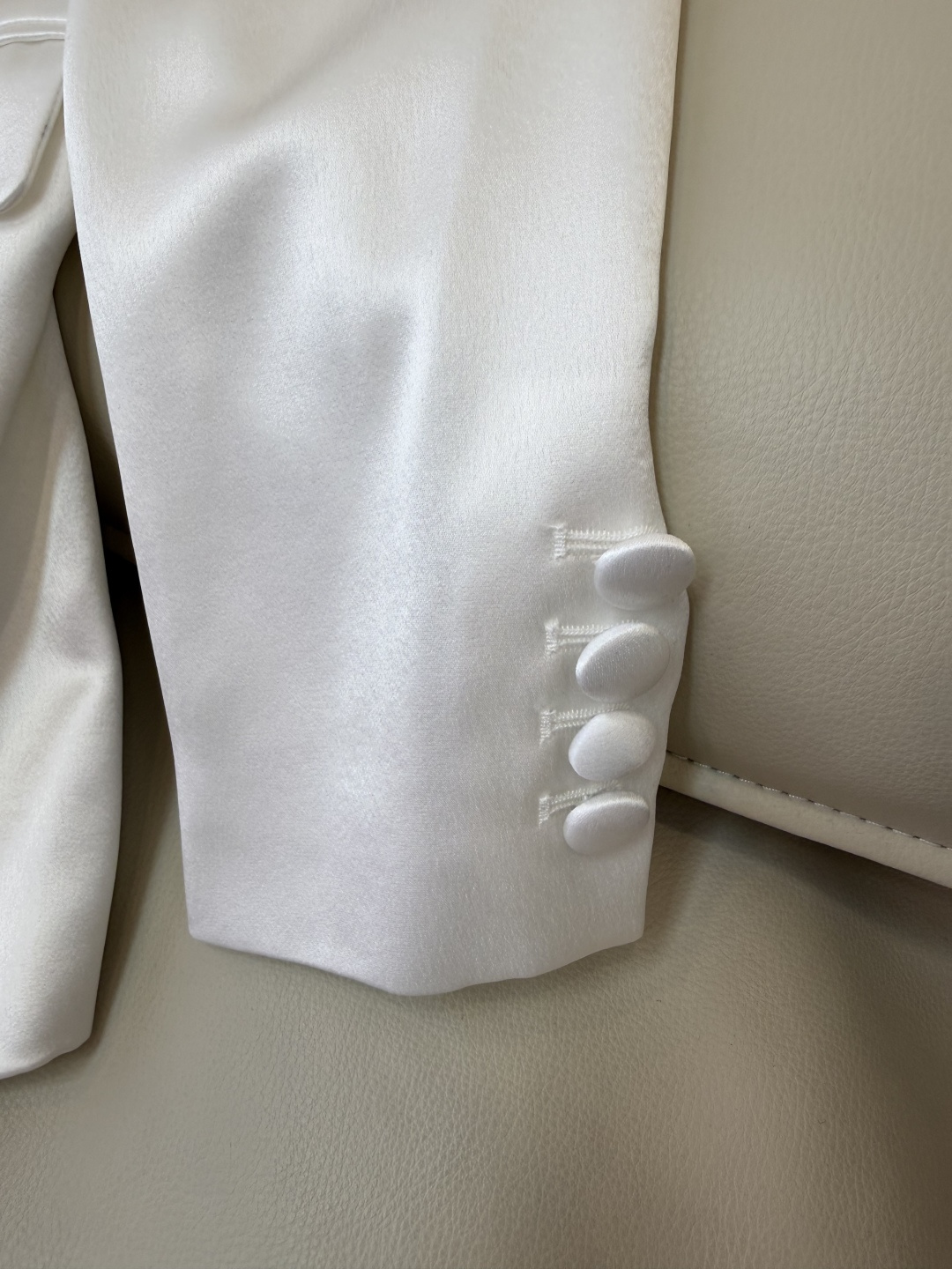 HXZ080#新款外套💕YSL 醋酸面料两粒扣 西装外套 白色 黑色 SMLXL