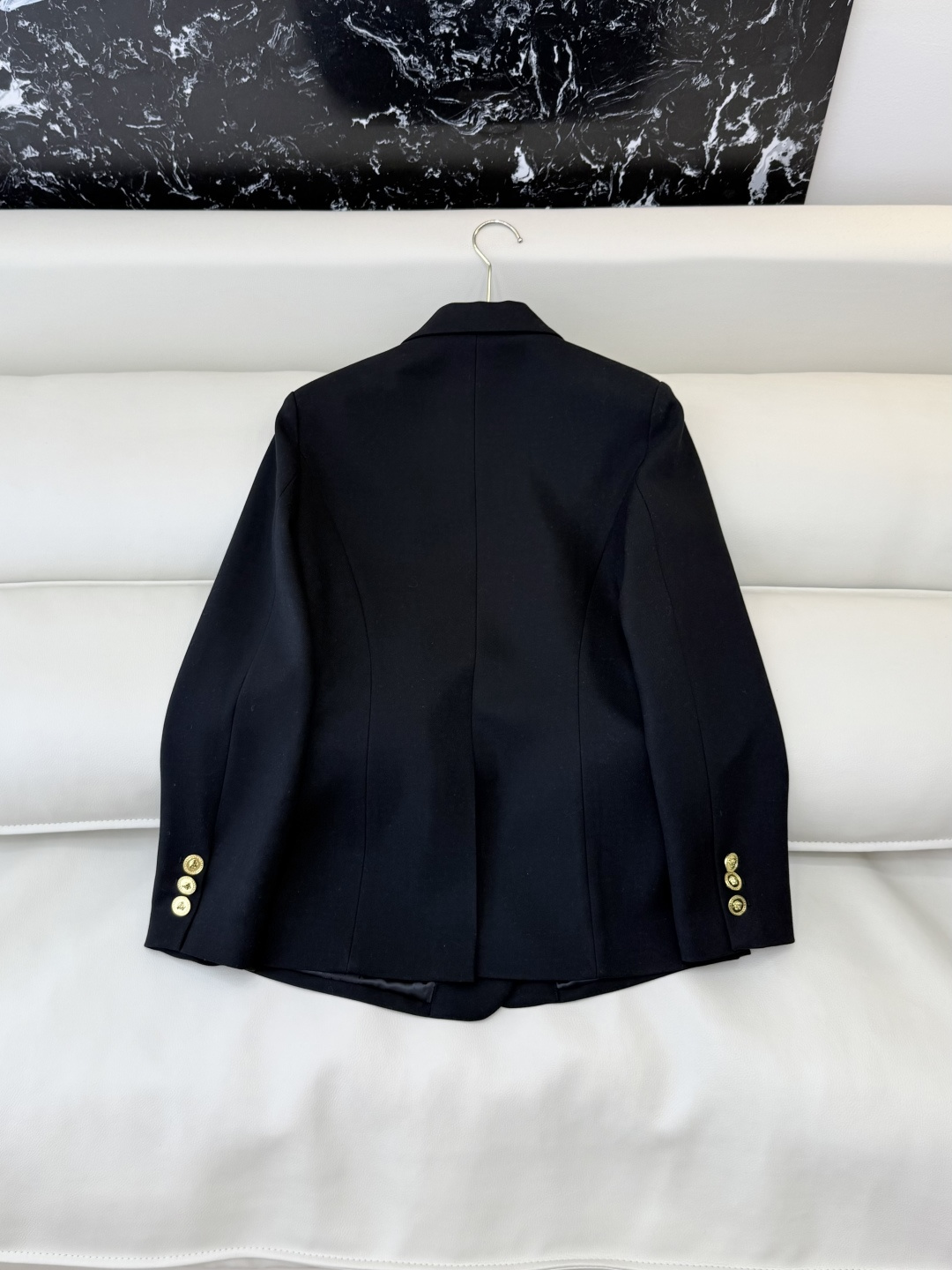 HXZ082#新款西装外套💕范思哲 30% 羊毛 超级修身 显瘦经典款 西装外套 黑色SMLXL