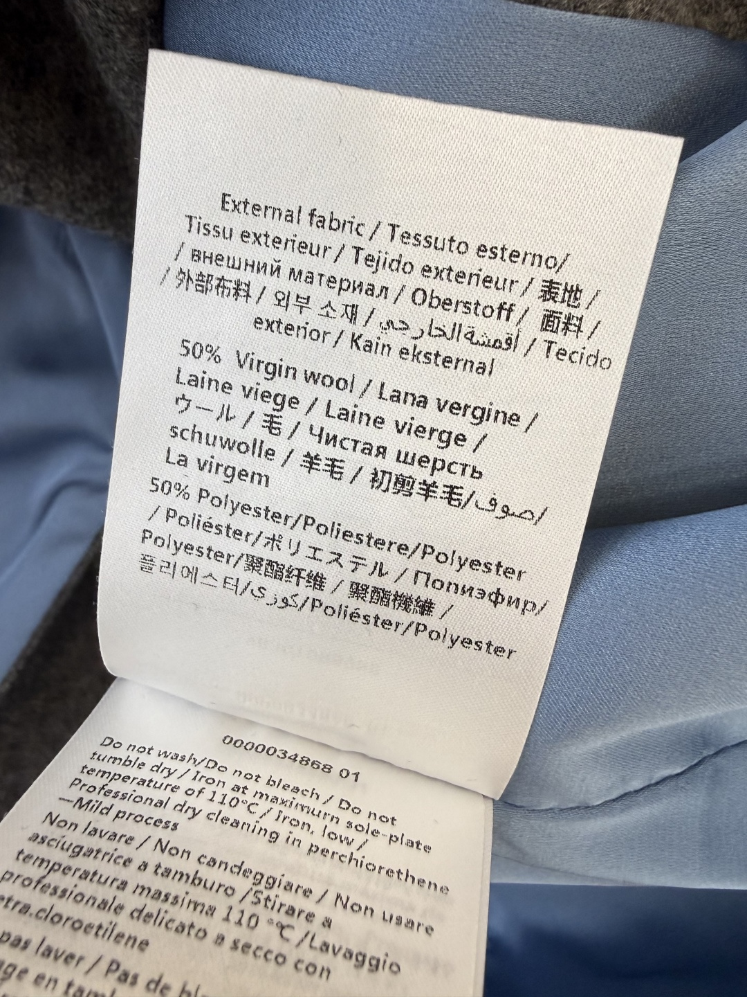 HXZ083#新款西装外套💕Val* 华伦家 50% 羊毛 双排扣 西装外套 灰色 SMLXL