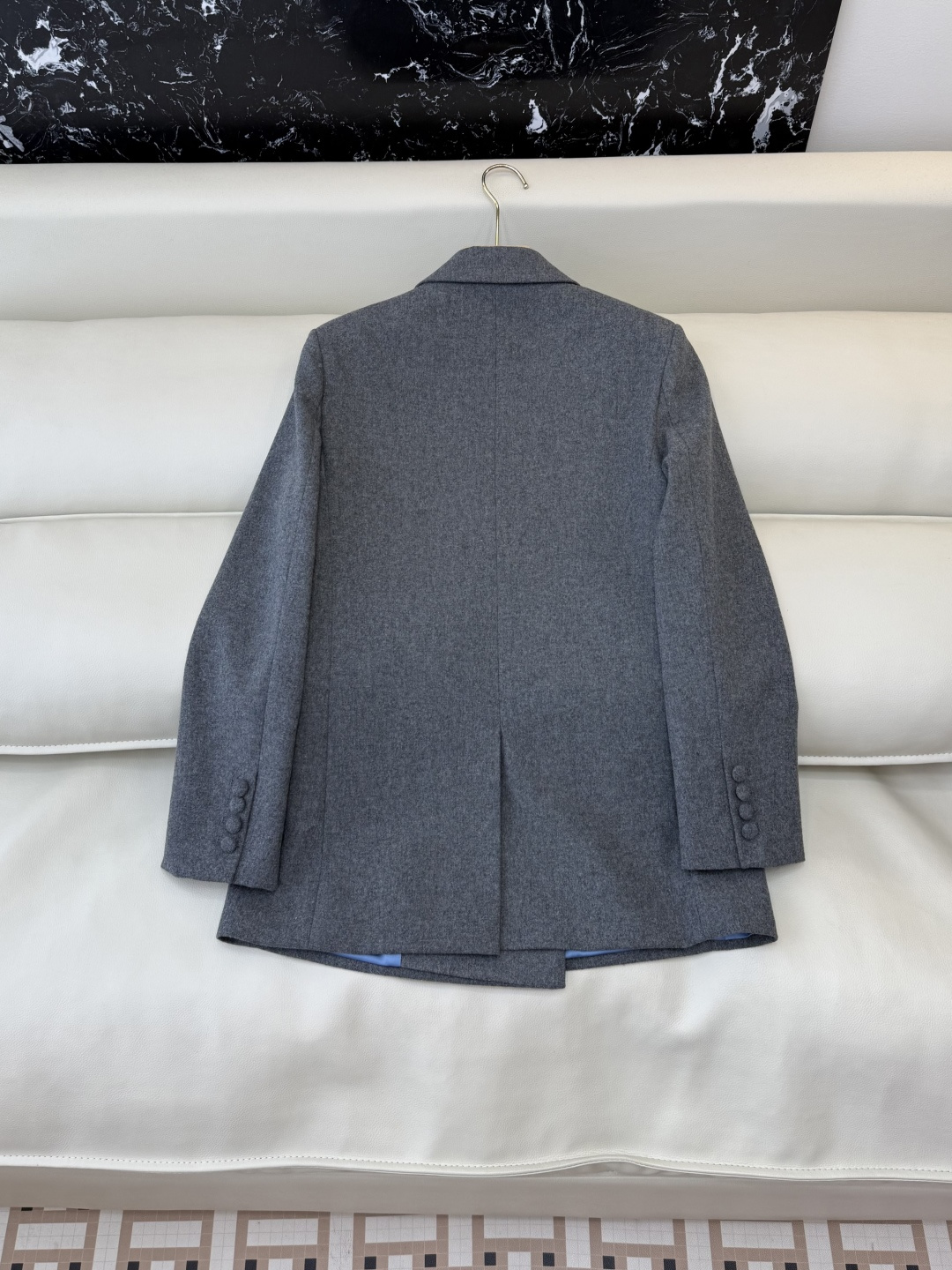 HXZ083#新款西装外套💕Val* 华伦家 50% 羊毛 双排扣 西装外套 灰色 SMLXL