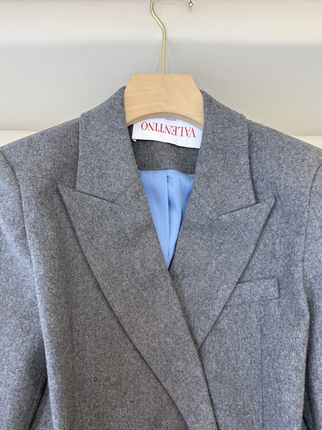 HXZ083#新款西装外套💕Val* 华伦家 50% 羊毛 双排扣 西装外套 灰色 SMLXL