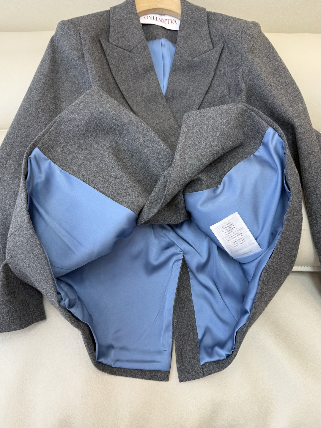 HXZ083#新款西装外套💕Val* 华伦家 50% 羊毛 双排扣 西装外套 灰色 SMLXL