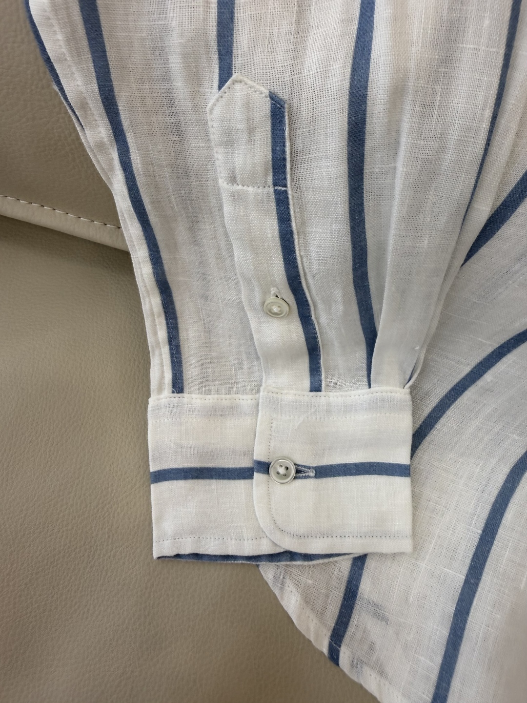 BM011#新款衬衫‼️Polo 亚麻 条纹印花 对格长袖衬衫 SMLXL