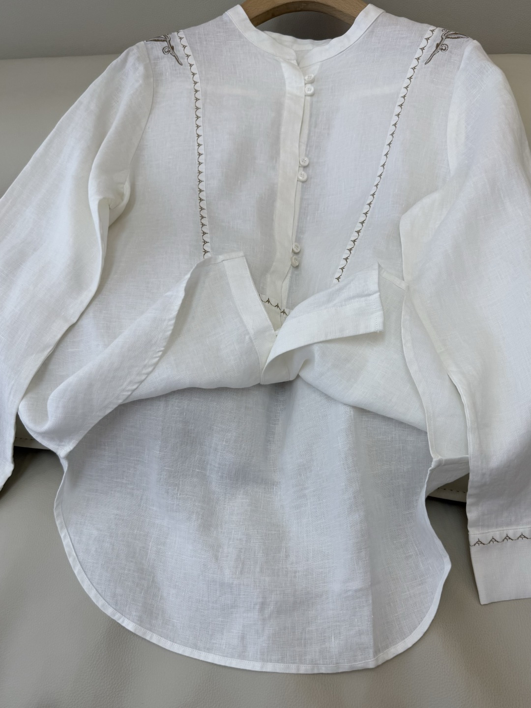 BM002#新款衬衫‼️zim… 绣花 亚麻 长袖衬衫 SML