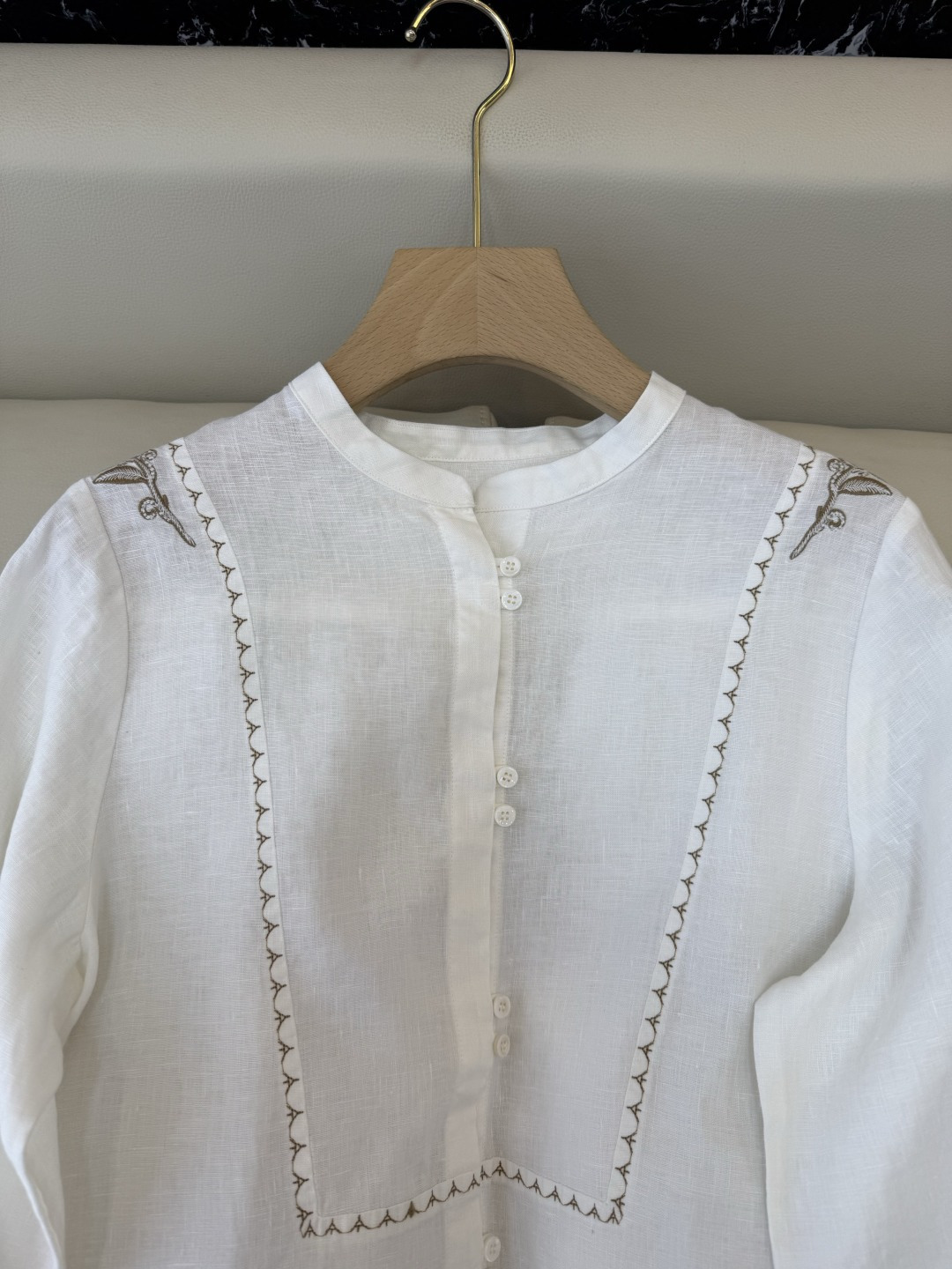 BM002#新款衬衫‼️zim… 绣花 亚麻 长袖衬衫 SML