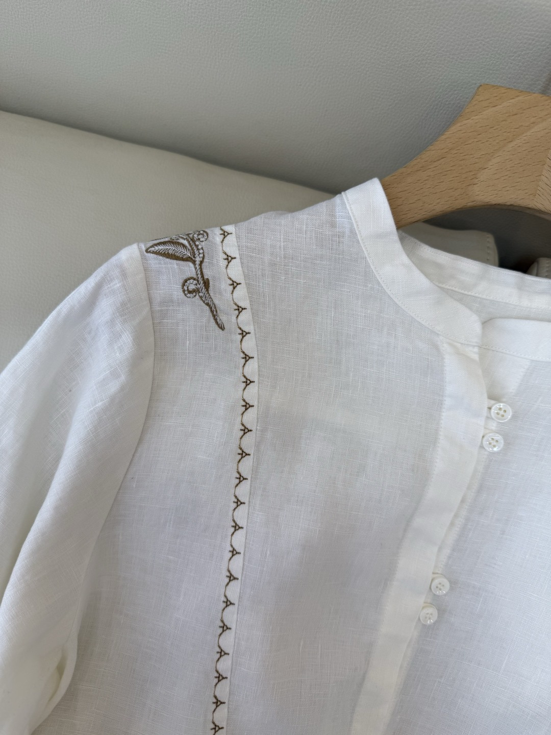BM002#新款衬衫‼️zim… 绣花 亚麻 长袖衬衫 SML