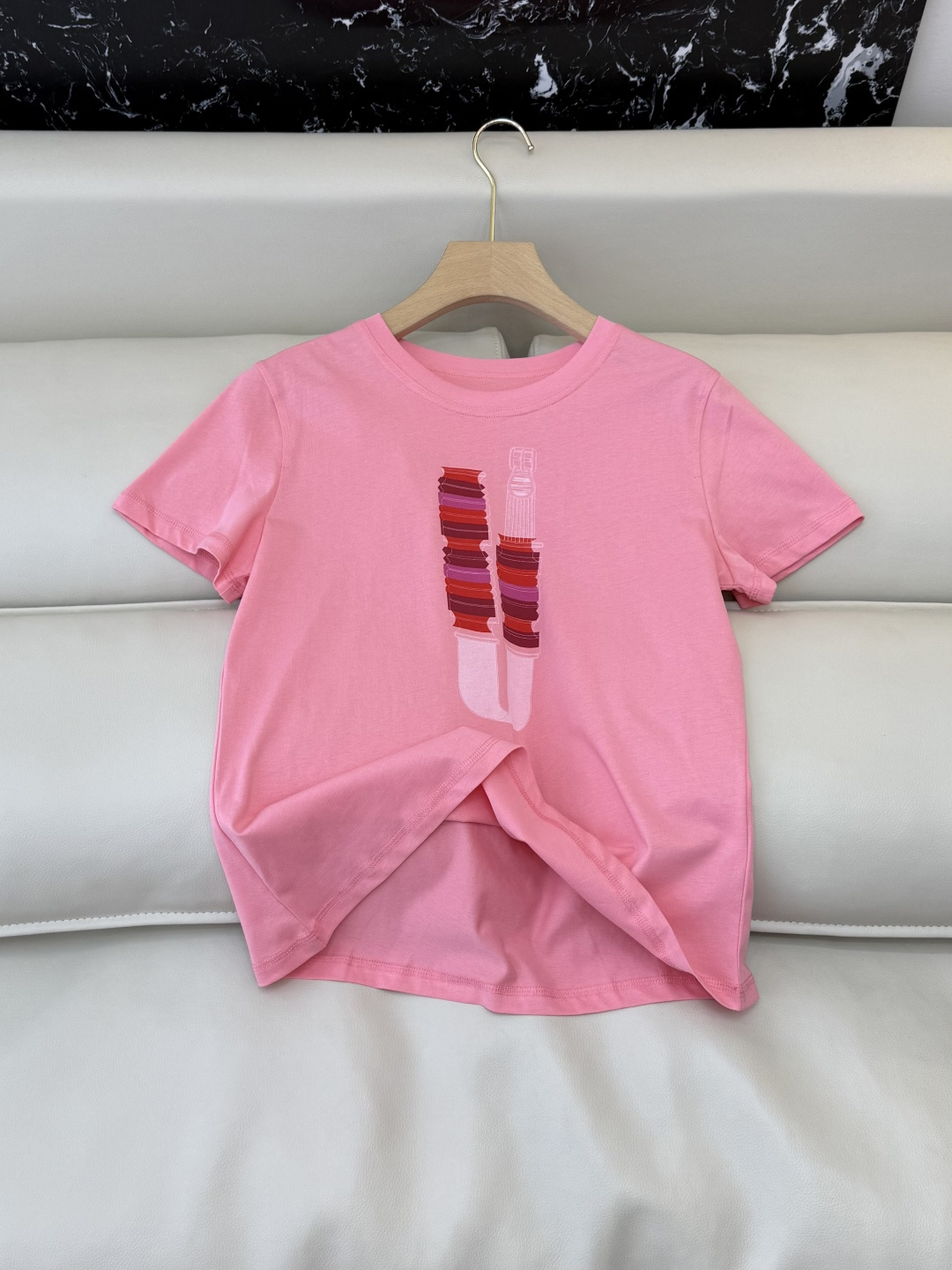 QG0162#新款T恤⚠️‼️H家 独家版 ‼️爱马仕 顶级版 印花 短袖T恤 粉色 车厘子红 黑色 白