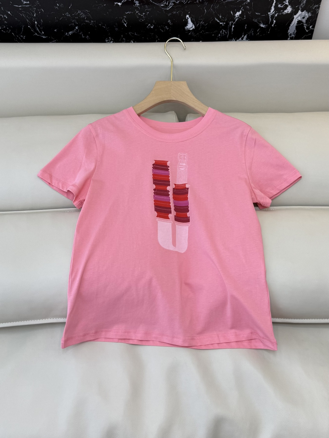 QG0162#新款T恤⚠️‼️H家 独家版 ‼️爱马仕 顶级版 印花 短袖T恤 粉色 车厘子红 黑色 白