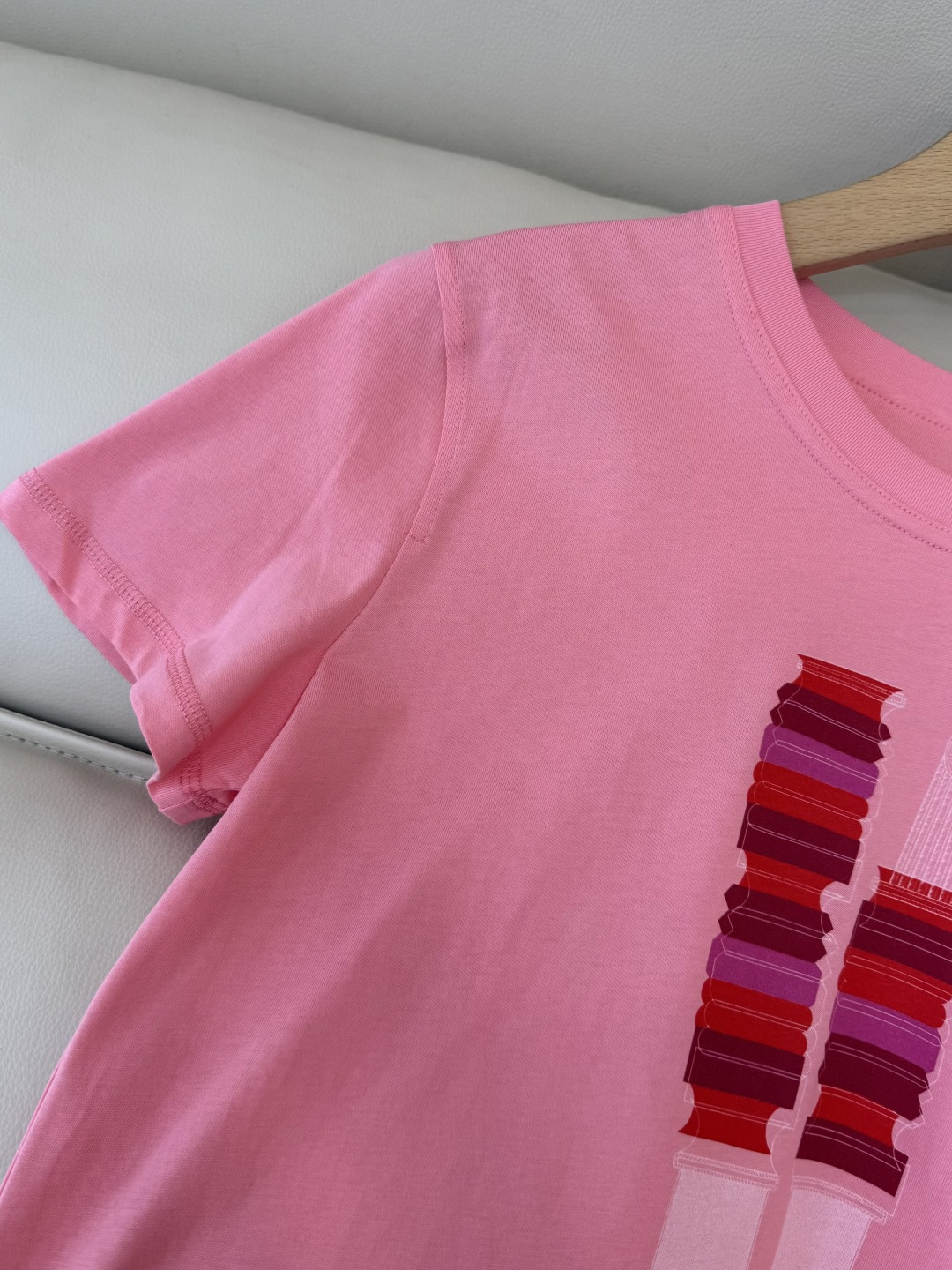 QG0162#新款T恤⚠️‼️H家 独家版 ‼️爱马仕 顶级版 印花 短袖T恤 粉色 车厘子红 黑色 白