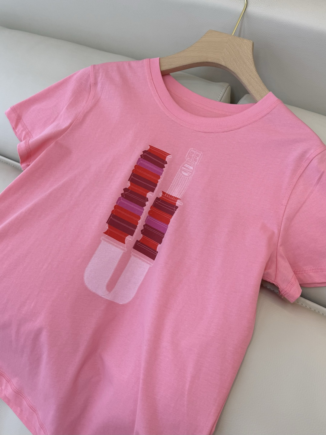 QG0162#新款T恤⚠️‼️H家 独家版 ‼️爱马仕 顶级版 印花 短袖T恤 粉色 车厘子红 黑色 白