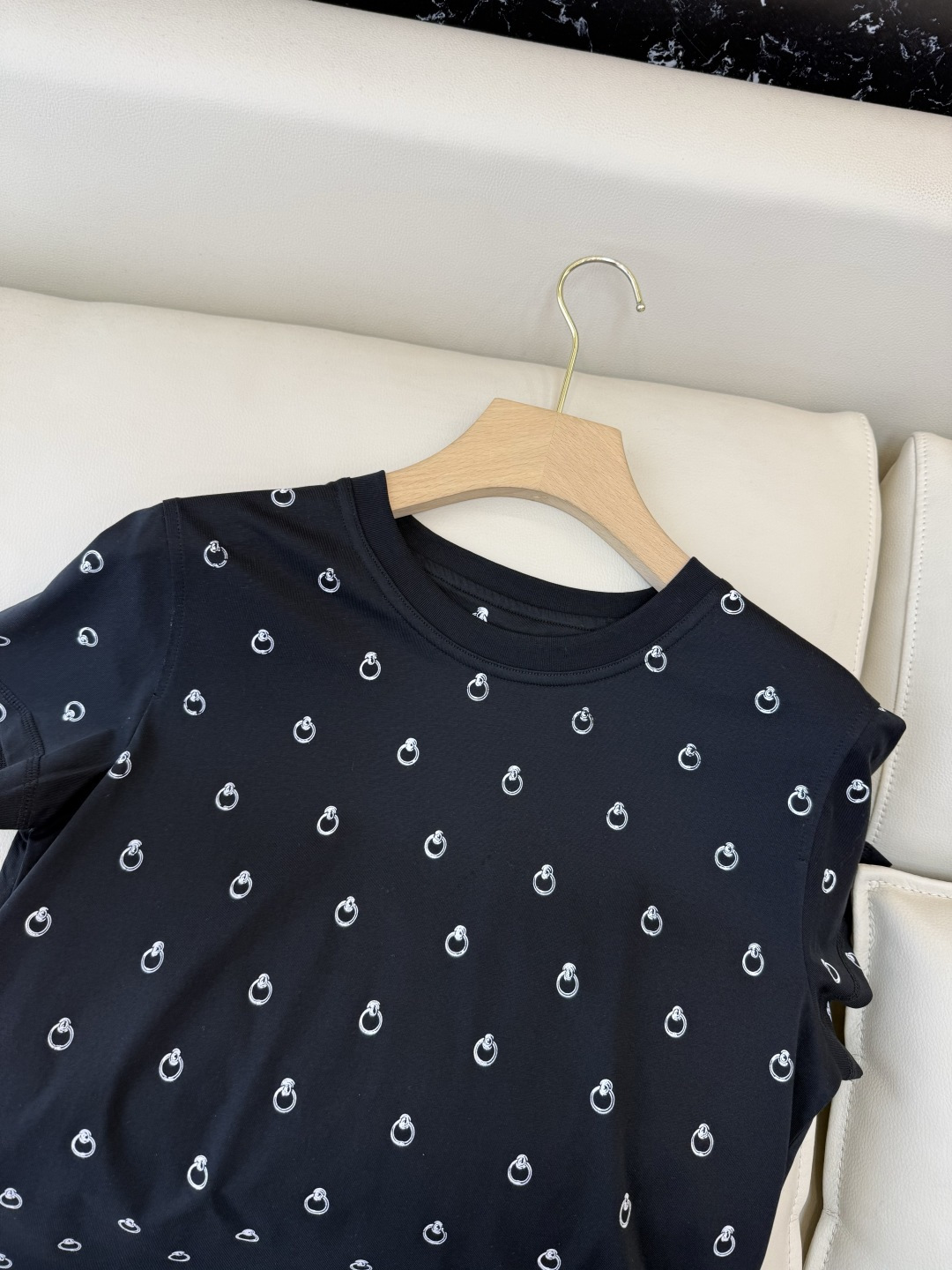 QG0160#新款T恤⚠️‼️H家 独家版 ‼️爱马仕 顶级版 印花 短袖T恤 白色 黑色 36/38/