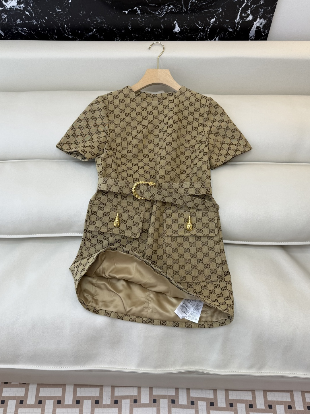 GU007#新款连衣裙‼️GU 家 最新款 提花短袖 连衣裙 SML