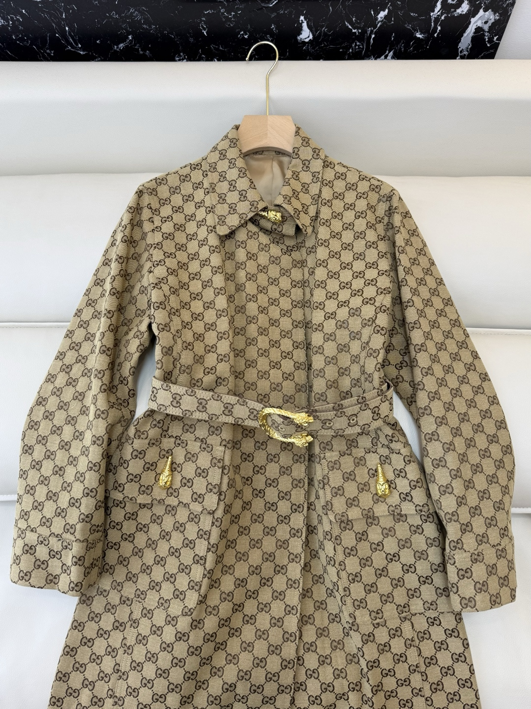 GU008#新款风衣‼️GU 家 最新款 提花风衣款 连衣裙 SML