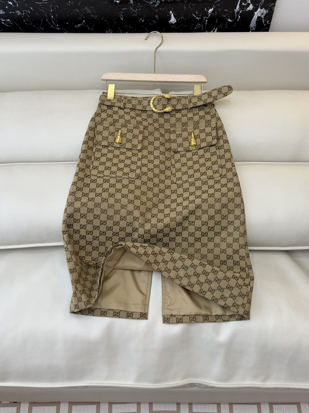 GU012#新款半裙‼️GU 家 最新款 提花 长半裙 SML