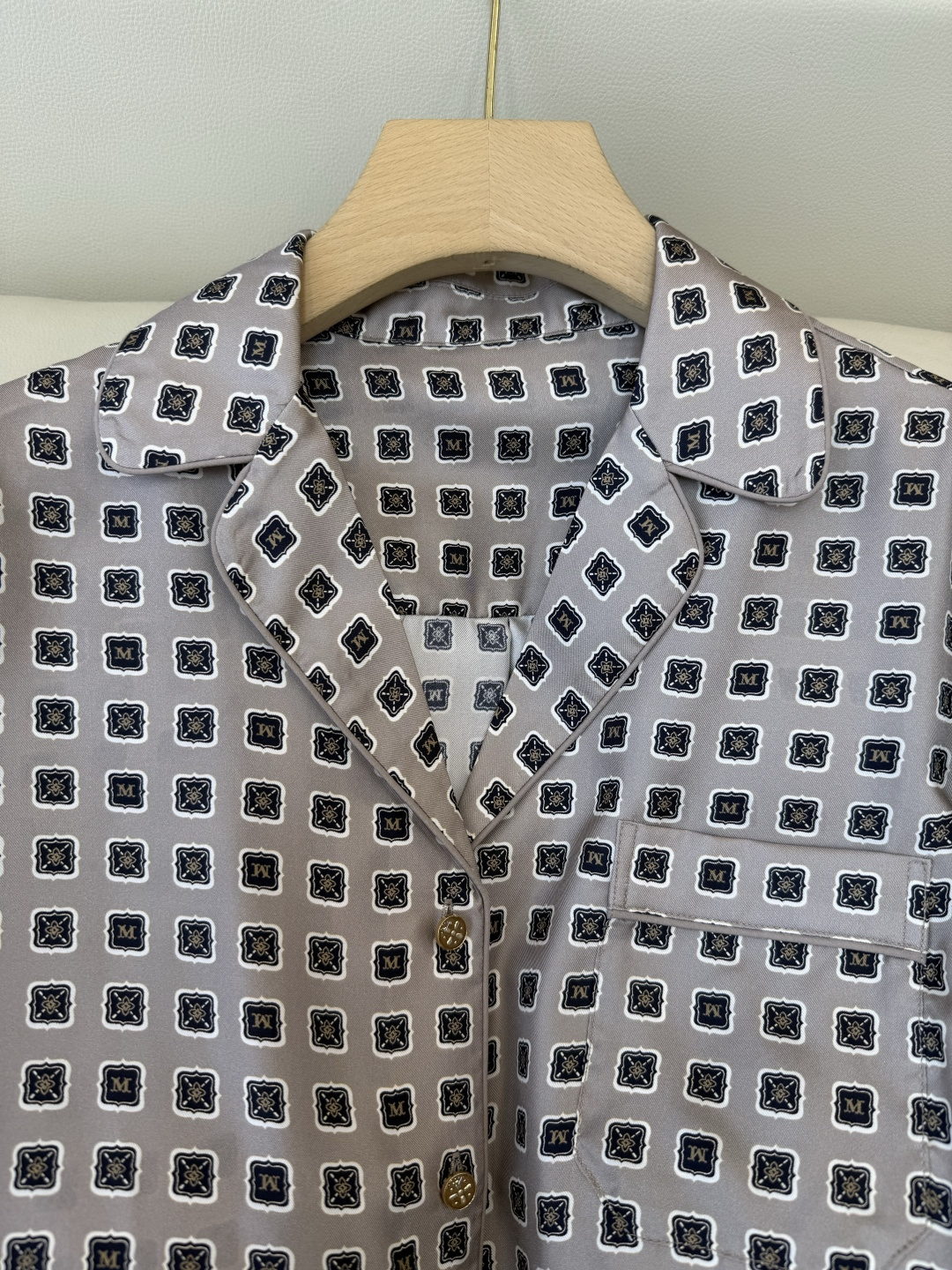 BS1125#新款真丝衬衫💕Max mara 印花 100% 真丝衬衫 SMLXL