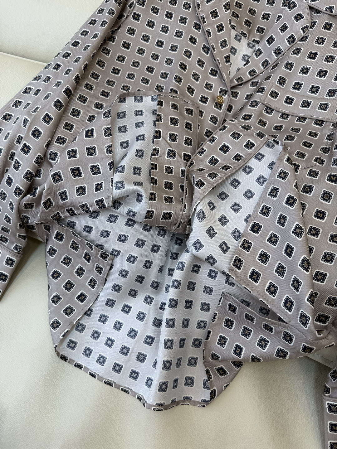 BS1125#新款真丝衬衫💕Max mara 印花 100% 真丝衬衫 SMLXL