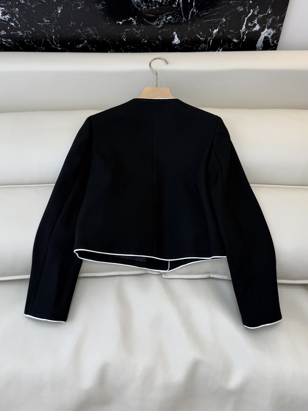 HXZ085#新款外套💕CH小香 多口袋 西装外套 白色 黑色 SMLXL