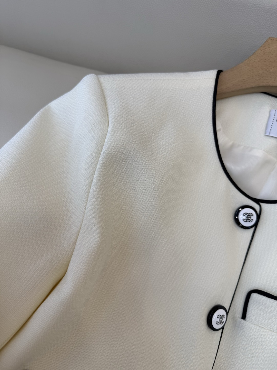 HXZ085#新款外套💕CH小香 多口袋 西装外套 白色 黑色 SMLXL