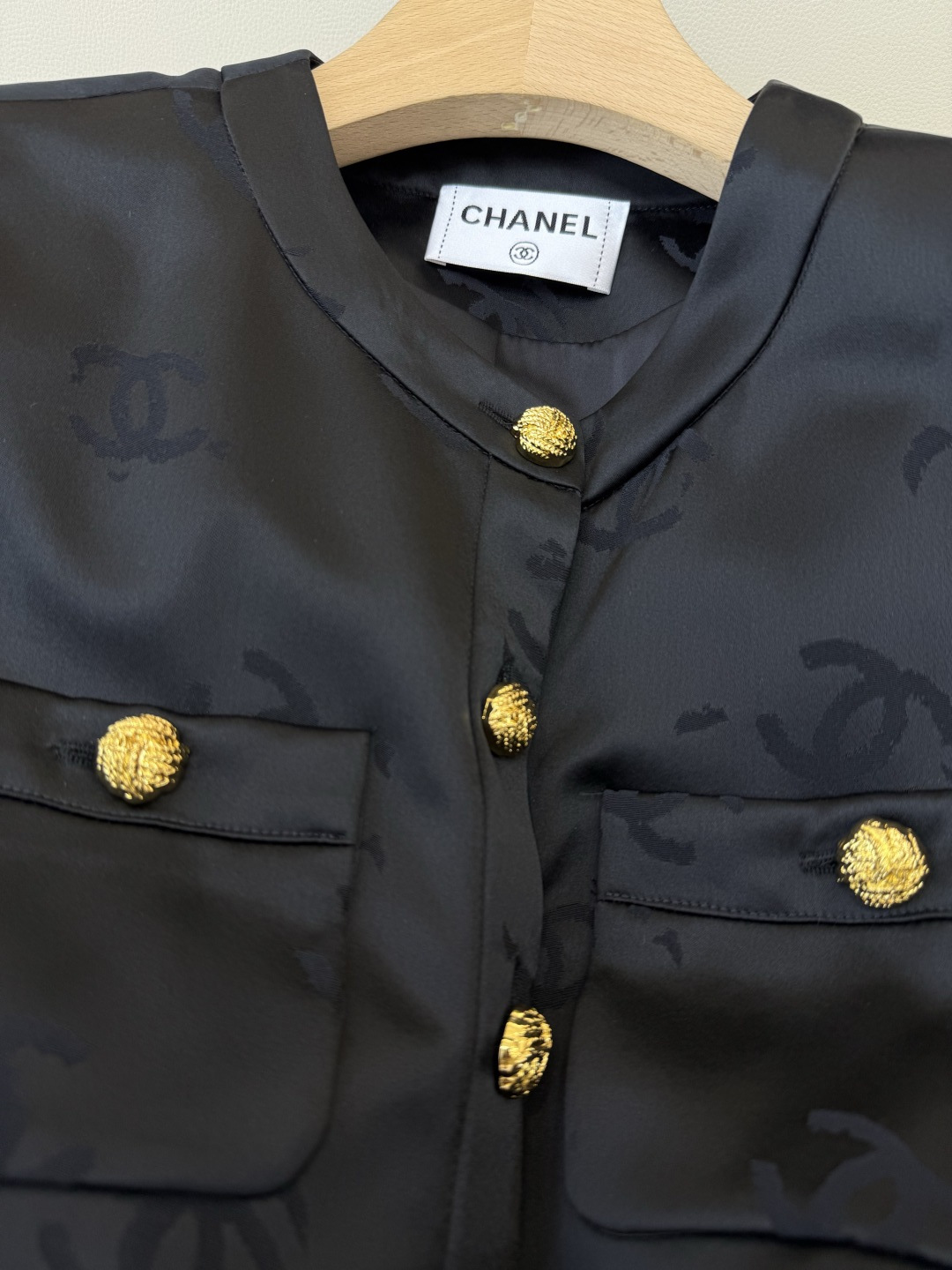 HXZ084#新款外套💕CH小香 醋酸面料 西装外套 白色 黑色 SMLXL